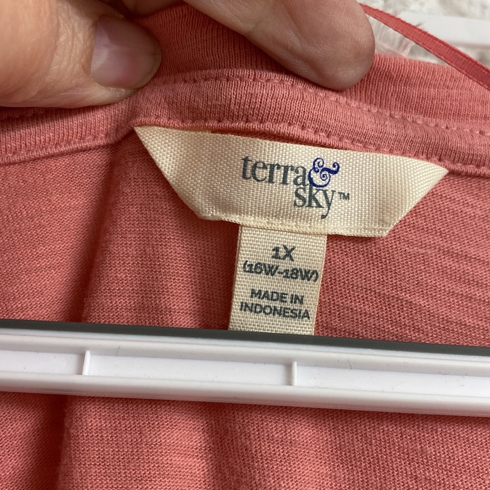Terra & Sky Coral Pink Tiered Maxi Dress - Picture 2 of 4
